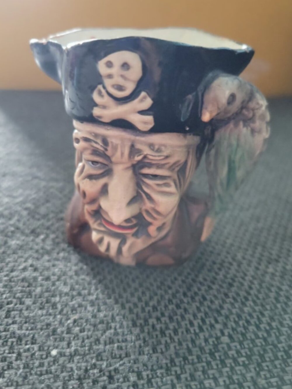 Toby Jug Long John Silver mini jug Parrot Handle